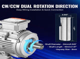 2.2KW Electric Motor 2890 rpm, AC 400V 4.7A, 90L, B3 Frame, Air Compressor Motor 3-Phase, 24mm Keyed V952-TYJLIECDJ300ILW2HV8