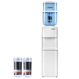 Devanti Water Cooler Dispenser Stand 22L Bottle White w/2 Filter WD-5312-22BP-2FT-WH