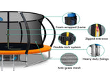 Everfit 10FT Trampoline for Kids w/ Ladder Enclosure Safety Net Rebounder Orange TRAMPO-C-C10-OR-AB