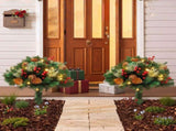 Jingle Jollys 2 Pack 45cm Lighted Artificial Christmas Tree Pathway Xmas Trees XM-TR-MINI-45-GRX2-LED
