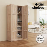 Artiss Buffet Sideboard Cupboard Cabinet Pantry Organiser Adjustable Shelves FUR-W-WR03-PINE-AB