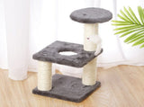 Cat Tree with Two Platforms, Scratching Posts, and Hanging Mouse Toy V888-ELOSUNG10675