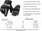 Breathable Mesh Motorcycle Gloves Touchscreen with TPR Palm Pad Hard Knuckle-White-XLarge V1164-325740