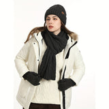 Unisex Winter Accessory Set Beanie Scarf Gloves Winter Fashion Warm Accessories - Pink - Size L V1347-939-60058-PNK-L