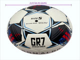 A black, red and blue graffiti football, made of PU, containing a pumpair needlenet bag, a gift V1102-HYZQ00C07