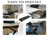 Black Ergonomic Office Armrest Cushion 48.5 x 6 x 3.5 cm Multifunctional Comfort Support Pad for V1369-AZ3-W-15787