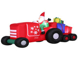 Jingle Jollys Christmas Inflatable Santa Truck 2.6M Length LED Decorations Illuminated XMAS-INF-SAN-TRUCK-9FT