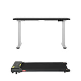 Artiss Treadmill 120cm Automatic Standing Desk with 400mm Electric Walking Pad SDTM-268-WHBK-120-400PAD