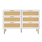 Artiss Chest of 6 Drawers Lowboy Cabinet White FUR-U-CDR-04-RAT-WH-AB