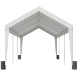 Carport Car Canopy Garage Shelter Tent 10x20ft with 8 Poles for Auto Boats V952-KFSJS810X20FT3BYUV0