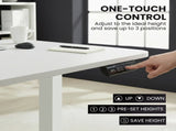FORTIA Corner Standing Desk, 160x140cm, 72-118cm Sit to Stand Up Electric Height Adjustable, White V219-ADKCORFOR1WTSA
