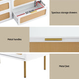 Artiss Chest of 6 Drawers Lowboy Cabinet White FUR-U-CDR-04-RAT-WH-AB