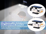 Brighten your outdoors with this four-head solar motion sensor wall light, featuring 333 V1341-ZY-EBU7RTHR-ONEPIECETYPE-1PCS