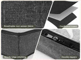 Artiss Under Bed Shoe Storage Containers X4 Box Organiser 12 Pairs Fabric Grey UBS-DIY-LIN02-GYX4