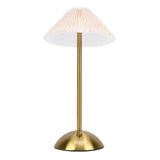 Pleated Table Lamp Touch Control 3 Colors Stepless Dimming USB Rechargeable Retro Cordless LED V1294-YM0901-3119250068112