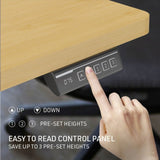 FORTIA Sit To Stand Up Standing Desk, 120x60cm, 72-118cm Electric Height Adjustable, 40kg Rated, V219-ADKSSTFO2WOSA