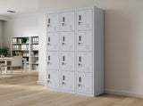 12-Door Locker for Office Gym Shed School Home Storage - Standard Lock with Keys V63-839051