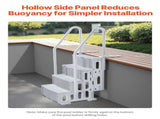 4-Step Grey Robust Pool Ladder of 2 Handrails for 1219.2-1371.6 mm Pools V952-DXYCTLTSFSSLS1J0IV0