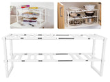 2Tier Sink Rack Cabinet Organizer Storage Telescopic Shelf Kitchen Bathroom Holder V1294-YM0718-3118200242911
