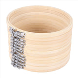 NEW 24 Pieces 7 Inch Wooden Embroidery Hoops Bulk Bamboo Circle Hoop Round Ring for Art Craft Handy V1366-AZ2-W-21715