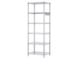 Levede Shelving Unit Adjustable Rack 6 Tier 161cm Carbon Steel Laundry Silver EA0313-SL-AU
