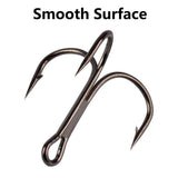 50PCS Treble Fishing Hooks High Carbon Steel Fishing Hooks Set with Box V1192-AZ-W-30758