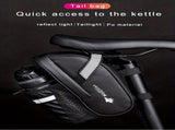 Bicycle Tail Bag with Quick Access Kettle Pocket & Reflective Safety Light V1106-139-BLA-38274