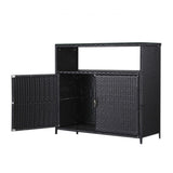 Gardeon Outdoor Storage Cabinet Box Garage Wicker Shed Tools Shelf Chest Garden OSC-CABI-RAT0519-BK