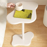 SOGA 2X 42x28cm White Minimalist Cloud Shaped Table Durable Stylish Accent for Home Dcor SIDETAB42X2