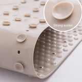 Foot Scrubber Shower Mat with Pumice Feet Scrub Stone, 32"X16" Oval Bathtub Mat with Antislip V1370-AZ4-06875