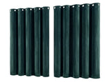 Marlow Blackout Curtains 2-Panel Velvet Room Darkening Eyelet Curtains 240x230cm CD1024-GN-240X230-AU