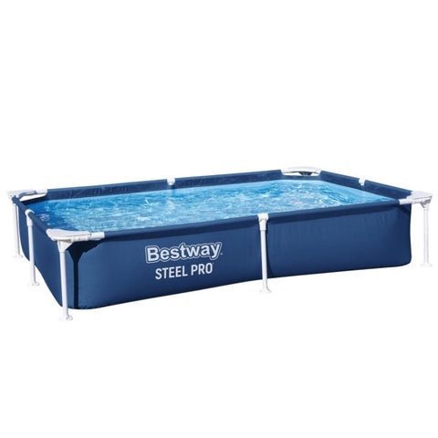 Bestway Swimming Pool 221x150x43cm Steel Frame Above Ground Pools 1200L BW-POOL-SQ-259-56545