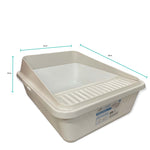 High Back Cat Litter Tray Large - Pet Fresh Clean Kitten Toilet Box V238-SUPDZ-39848437416016