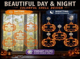 5 Pack Halloween Pumpkin Window Lights, Battery-Powered Halloween Decorations with Suction Cups, 8 V1107-124-99720-ORG3