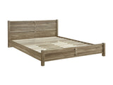 4 Pieces Bedroom Suite Natural Wood Like MDF Structure Double Size Oak Colour Bed, Bedside Table & V43-BDS-CEL-4PC-TBY-D-OAK