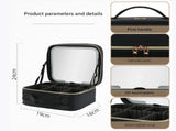 Portable Makeup Case with LED Light Mirror Travel Cosmetic Bag Organiser Adjustable Dividers Large V888-ELOSUNG38604