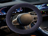 Furry Car Steering Wheel Cover with Gear Cover Soft Warm Non-Slip Car Decoration for Women and V1192-AZ-W-29475