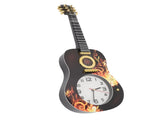 Wall Clock Silent Simulation Ukulele Shaped Decorative Alarm Clock for Bedroom Student Dormitory V1294-YM0626-3115220139511