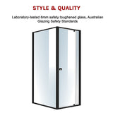 Semi Frameless Shower Screen x 195cm Side AS/NZS Glass V63-824481