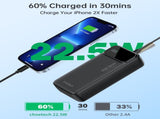 CHOETECH B730 30000mAh Power Bank PD22.5W with Digital Display V28-ELECHOB730