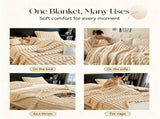 Thickened Rabbit Fleece Double Blanket Soft Flannel Milk Fleece Throw for Office Nap Gift Medium V1221-XM-LB5537-ZS195