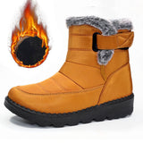 Women's Faux-Fur Trimmed Snow Boots - Yellow - Size 12 V1102-M-DRESS-3324-YELL-12AU12EU40