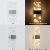 2 Pcs 12W LED Indoor Wall Light, 3000K Warm White Light Acrylic Feather LED Wall Lamp, Simple V1237-ZY-715-345
