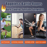 2-Pack Cordless Battle Ropes - Battle Rope - Fitness Rope - Soft Grip - For Home Gym & HIIT V1188-ZXY-131-176