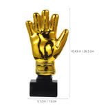 Golden Resin Goalkeeper Trophy, Gloves Shape Award for Best Goalie in Game V1370-AZ4-16923