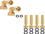 90 Degree Hose Elbow Connectors 4" Adjustable Twist Hose Nozzle V1258-DP02-C-169
