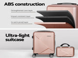 Wanderlite 2Set 20 Inch Luggage Case with 12 Inch Handheld Luggage Box Hard Shell Travel Suitcase LUG-ABS-CB-12-20-RG