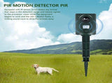 Ultrasonic Animal Deterrent Solar Powered Waterproof Outdoor Training Aid for Garden Yard Dark V1189-LC-RY-00010