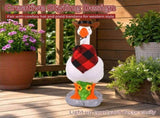 Goose Garden Statue, Detachable Matching Accessories, Stable Weighted Base, for Indoor Outdoor V1369-AZ3-W-12147
