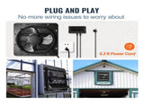 Shutter Exhaust Fan, 254mm / 10inch with Temperature Humidity Controller, EC-motor, 843 CFM, V952-BYCSPQSDJEC10VE89V3